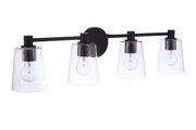 Emilio 4 Light 32.75" Vanity in Flat Black