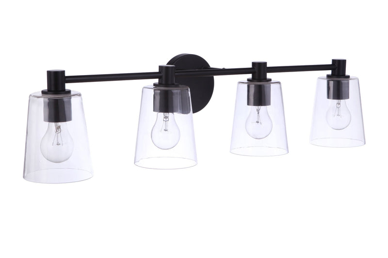 Emilio 4 Light 32.75" Vanity in Flat Black