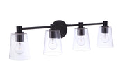 Emilio 4 Light 32.75" Vanity in Flat Black