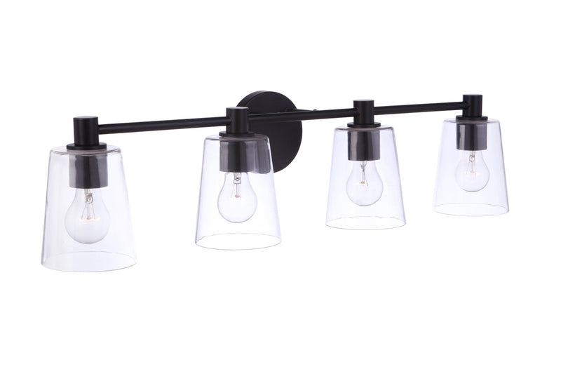 Emilio 4 Light 32.75" Vanity in Flat Black