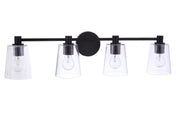 Emilio 4 Light 32.75" Vanity in Flat Black