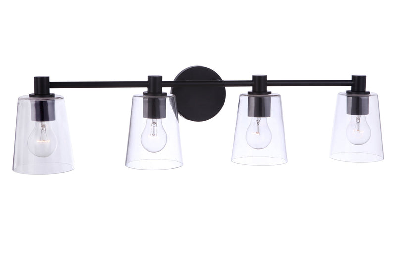 Emilio 4 Light 32.75" Vanity in Flat Black