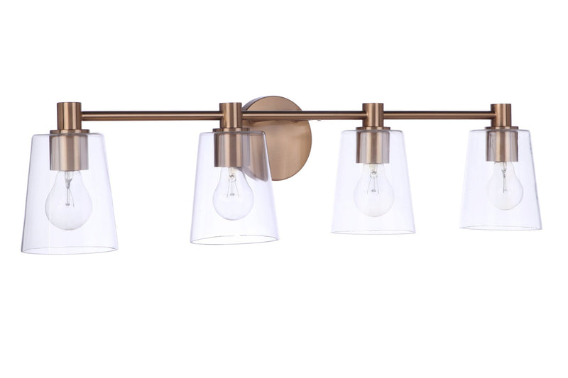 Emilio 4 Light 32.75" Vanity in Satin Brass