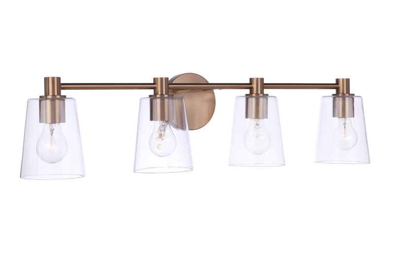 Emilio 4 Light 32.75" Vanity in Satin Brass