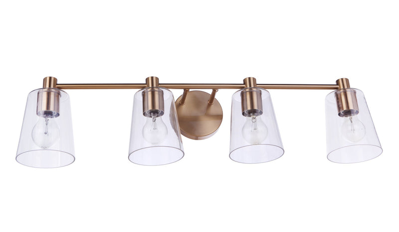Emilio 4 Light 32.75" Vanity in Satin Brass