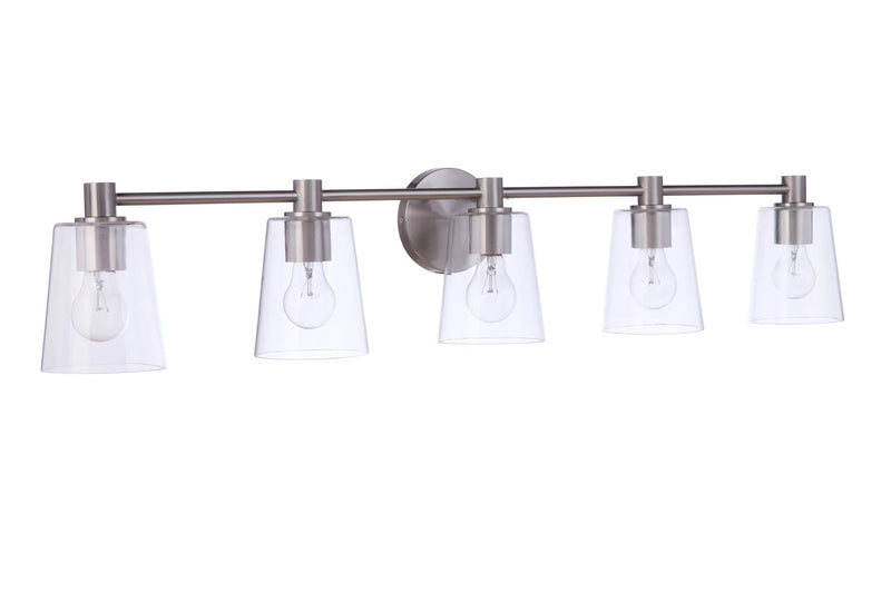 Emilio 5 Light 42" Vanity in Brushed Polished Nickel