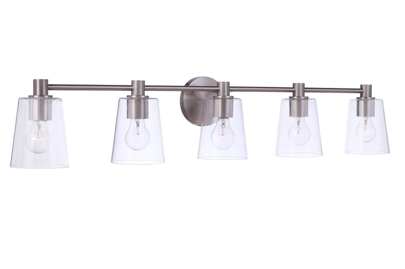 Emilio 5 Light 42" Vanity in Brushed Polished Nickel