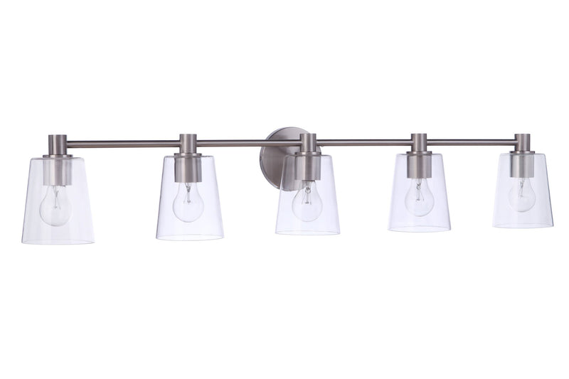 Emilio 5 Light 42" Vanity in Brushed Polished Nickel