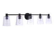 Emilio 5 Light 42" Vanity in Flat Black