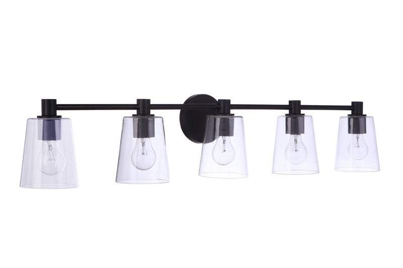 Emilio 5 Light 42" Vanity in Flat Black