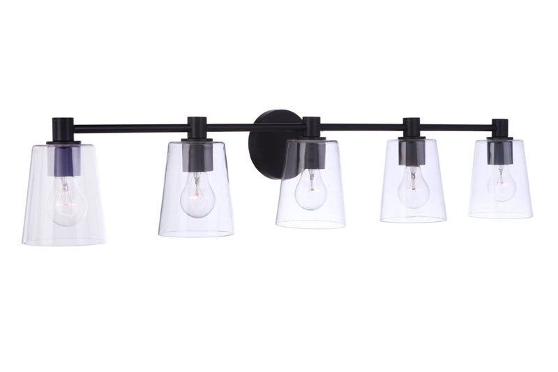 Emilio 5 Light 42" Vanity in Flat Black