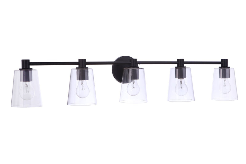 Emilio 5 Light 42" Vanity in Flat Black