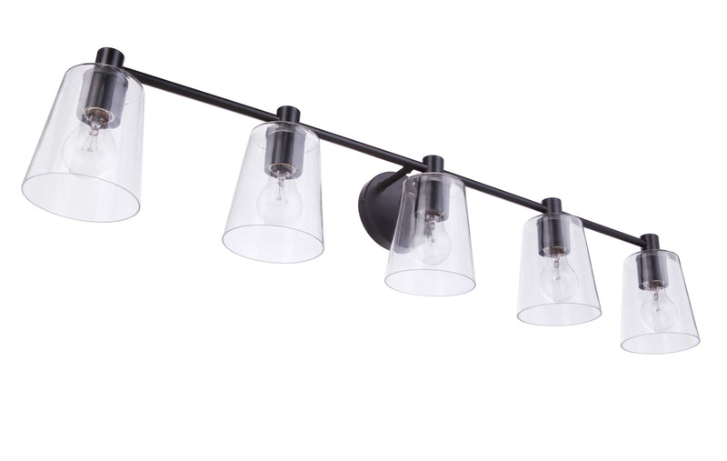 Emilio 5 Light 42" Vanity in Flat Black
