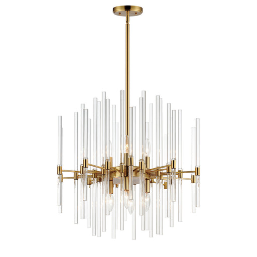 Divine Eight Light Chandelier in Heritage