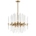 Divine Eight Light Chandelier in Heritage