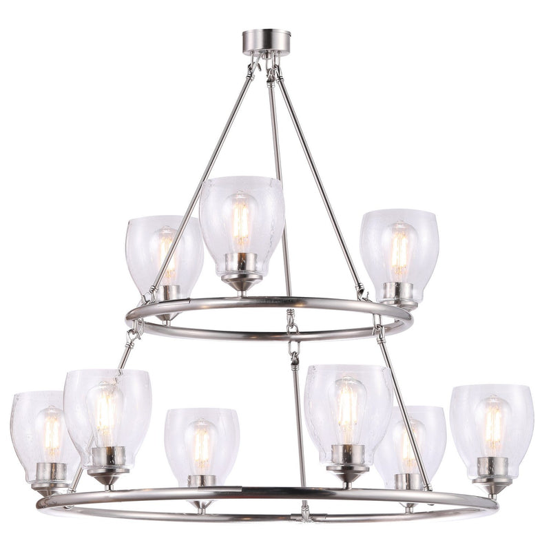 Winsley 9-Light Chandelier in Brushed Nickel