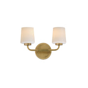 Durham 2 Light Wall Sconce in Natural Aged Brass