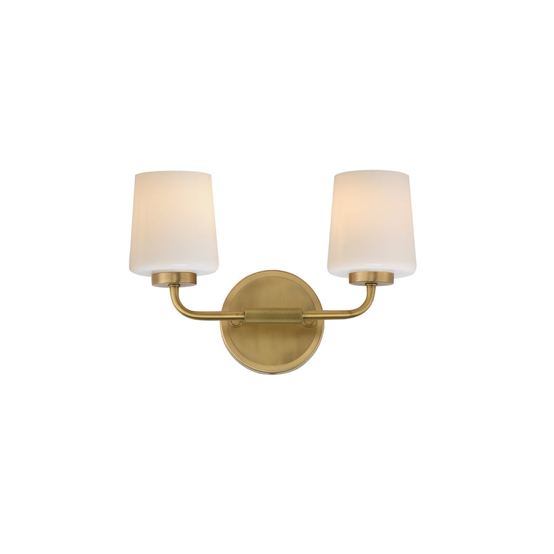 Durham 2 Light Wall Sconce in Natural Aged Brass