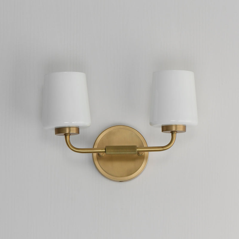 Durham 2 Light Wall Sconce in Natural Aged Brass