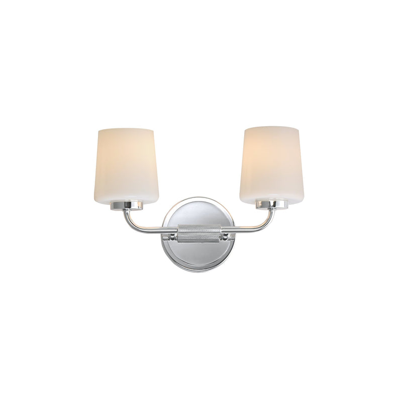 Durham 2 Light Wall Sconce in Polished Chrome