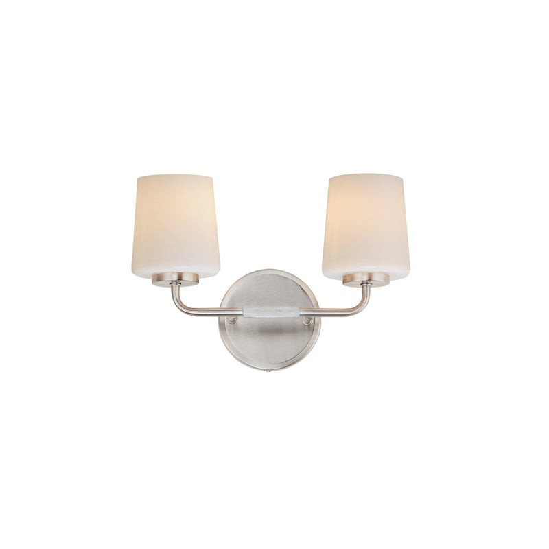 Durham 2 Light Wall Sconce in Satin Nickel