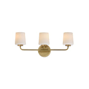 Durham 3 Light Bath Vanity in Natural Aged Brass