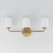Durham 3 Light Bath Vanity in Natural Aged Brass