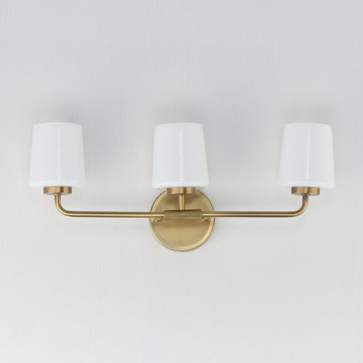 Durham 3 Light Bath Vanity in Natural Aged Brass