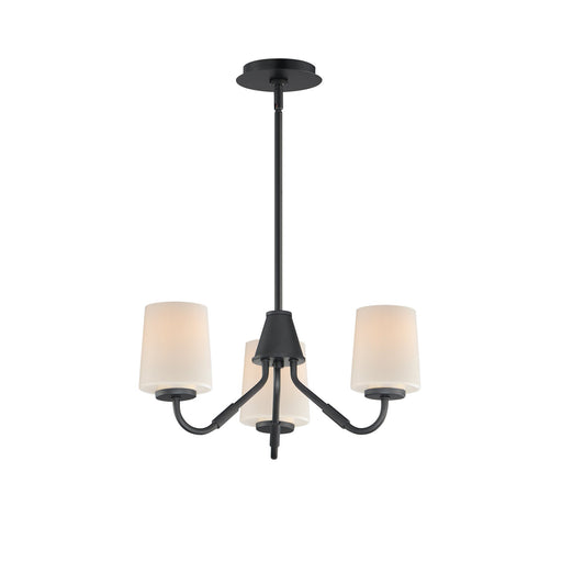 Durham 3 Light Chandelier in Black