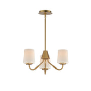 Durham 3 Light Chandelier in Natural Aged Brass