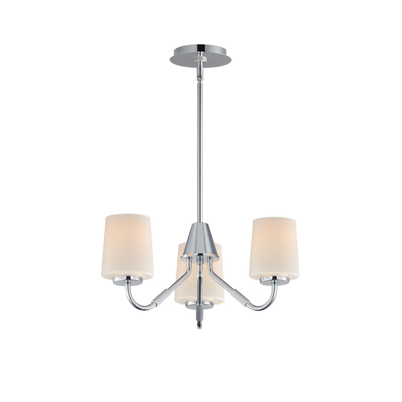 Durham 3 Light Chandelier in Polished Chrome