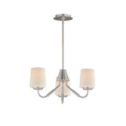 Durham 3 Light Chandelier in Satin Nickel