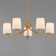 Durham 5 Light Chandelier in Natural Aged Brass