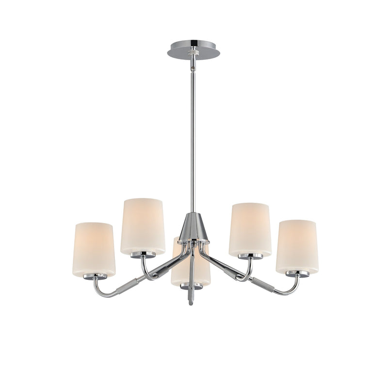 Durham 5 Light Chandelier in Polished Chrome