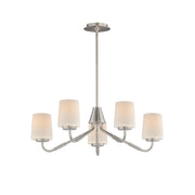 Durham 5 Light Chandelier in Satin Nickel
