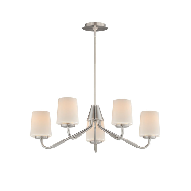 Durham 5 Light Chandelier in Satin Nickel