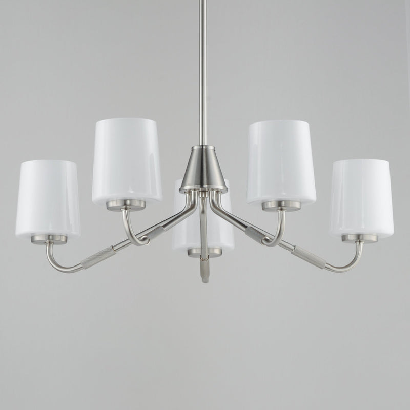 Durham 5 Light Chandelier in Satin Nickel
