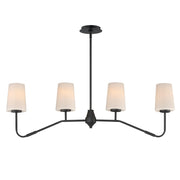 Durham 4 Light Linear Chandelier in Black