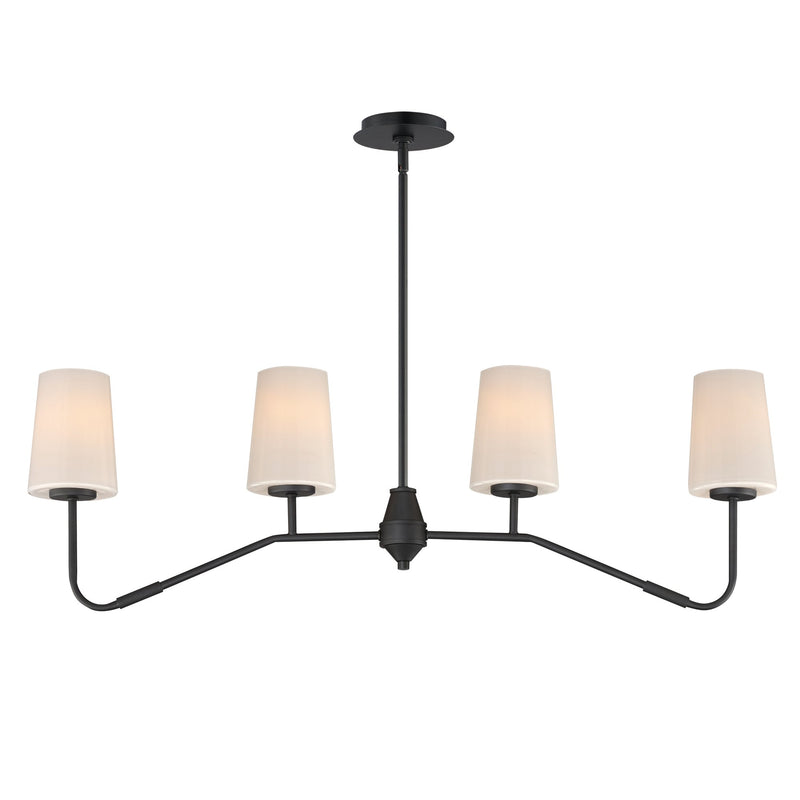 Durham 4 Light Linear Chandelier in Black