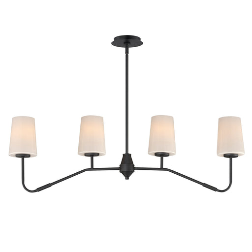 Durham 4 Light Linear Chandelier in Black