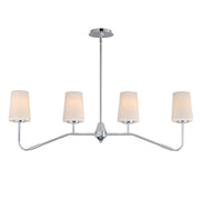 Durham 4 Light Linear Chandelier in Polished Chrome