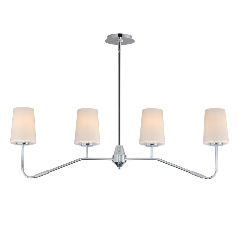 Durham 4 Light Linear Chandelier in Polished Chrome