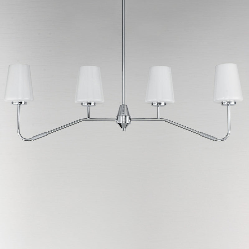 Durham 4 Light Linear Chandelier in Polished Chrome