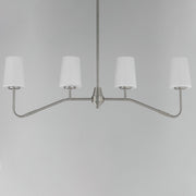Durham 4 Light Linear Chandelier in Satin Nickel