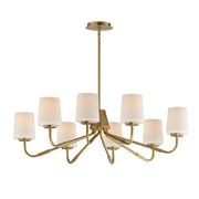Durham 8 Light Chandelier in Natural Aged Brass