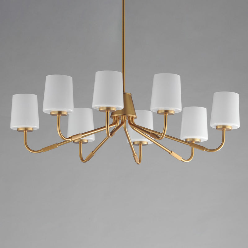 Durham 8 Light Chandelier in Natural Aged Brass