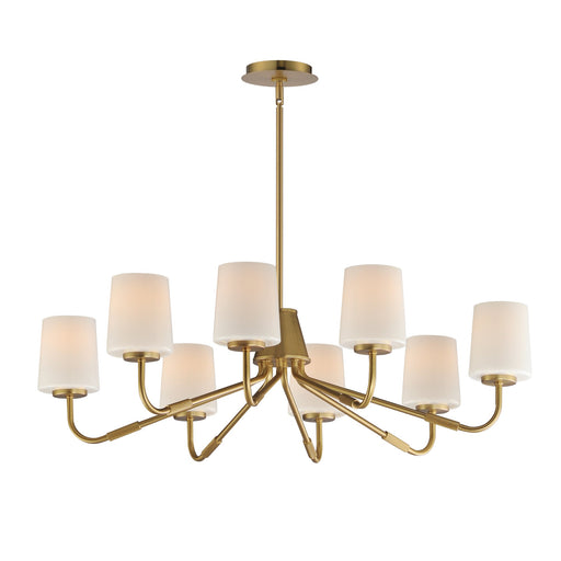 Durham 8 Light Chandelier in Natural Aged Brass