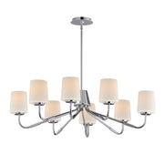 Durham 8 Light Chandelier in Polished Chrome
