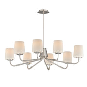 Durham 8 Light Chandelier in Satin Nickel