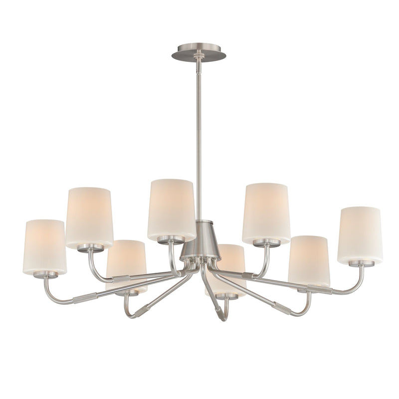 Durham 8 Light Chandelier in Satin Nickel